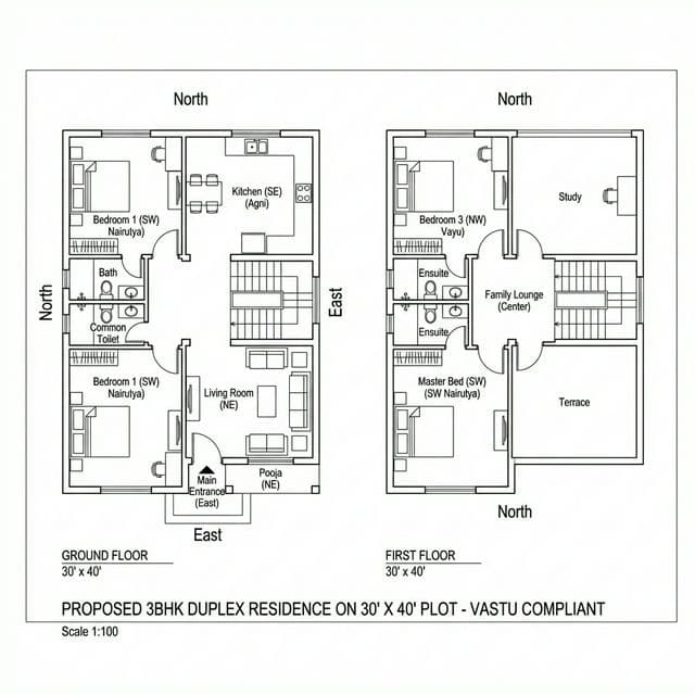 30x40-north-facing-3bhk-floor-plan