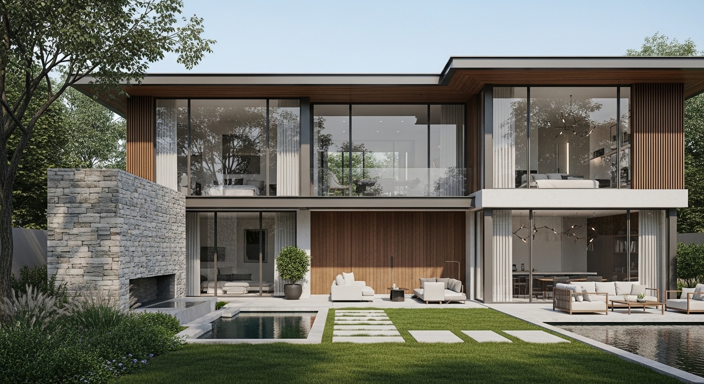 3D Elevation Design Online India | Modern House Facade | PlanMyPlot